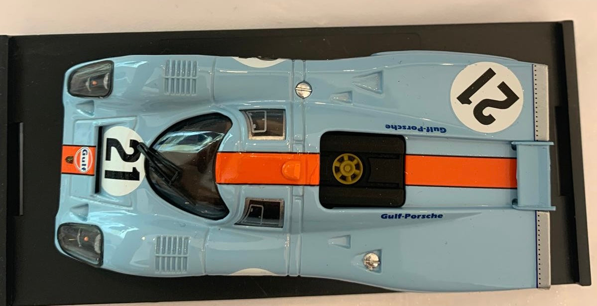 Porsche 917 model in Gulf colors for the 24 Hours of Le Mans
