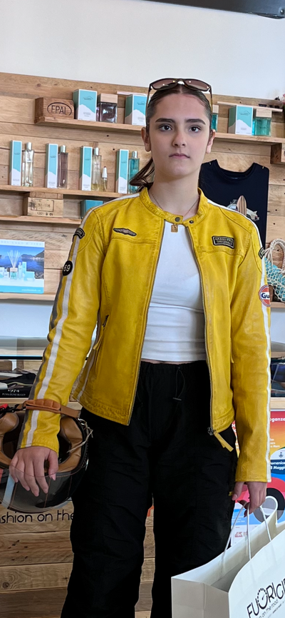 Giacca in pelle Classic Gulf Jacket Giallo Donna