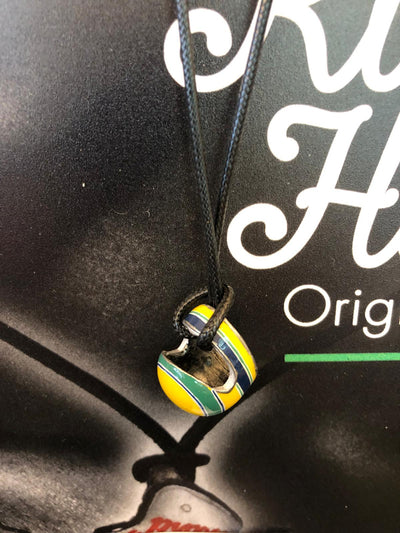 Mini casco smaltato a mano Ayrton Senna