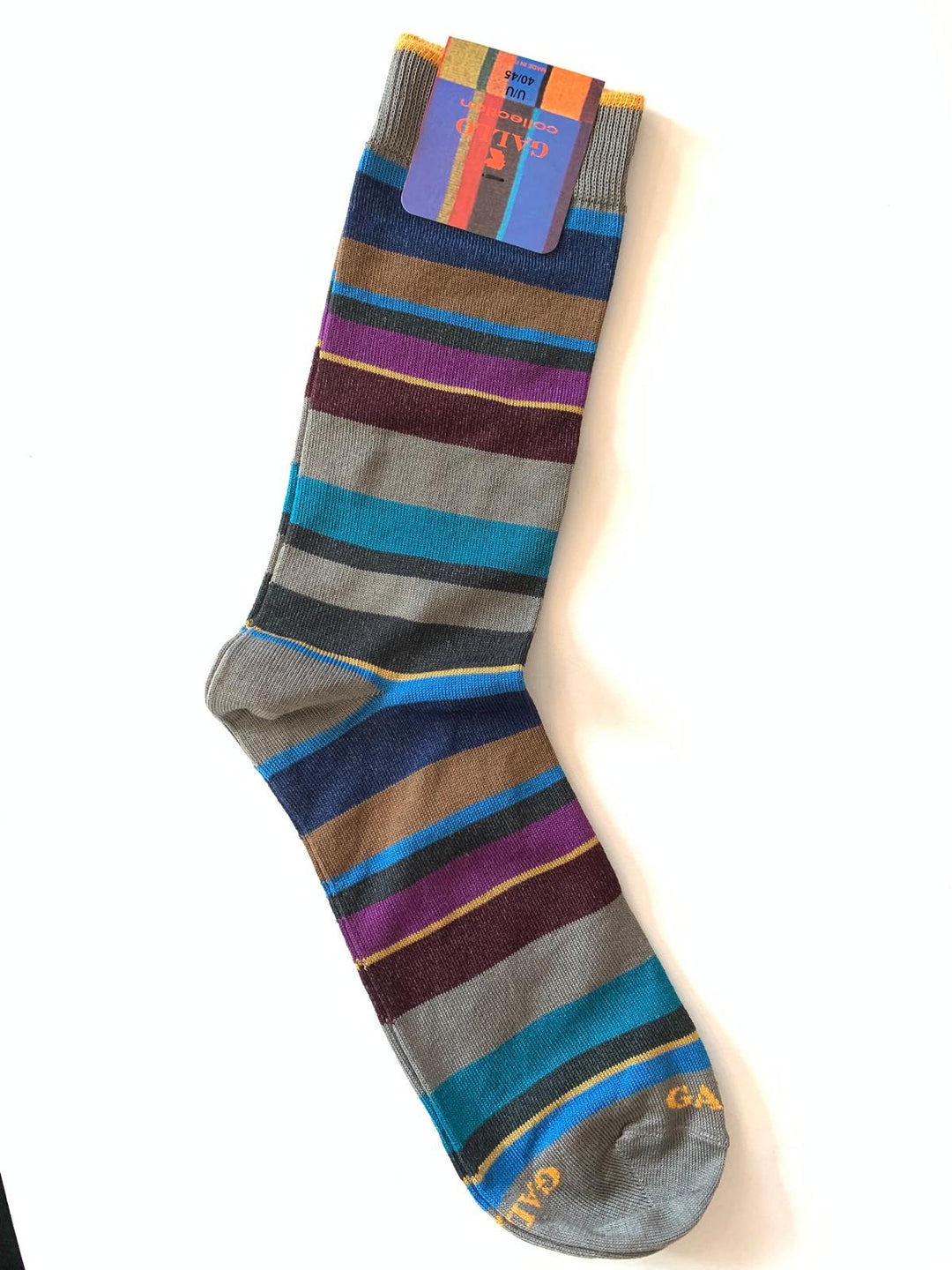 Gallo Calze Corte Uomo In Cotone Leggerissimo: Con Strisce Multicolori, Ideali Per L'Estate, Blu, Comfort E Traspirabilità - 2