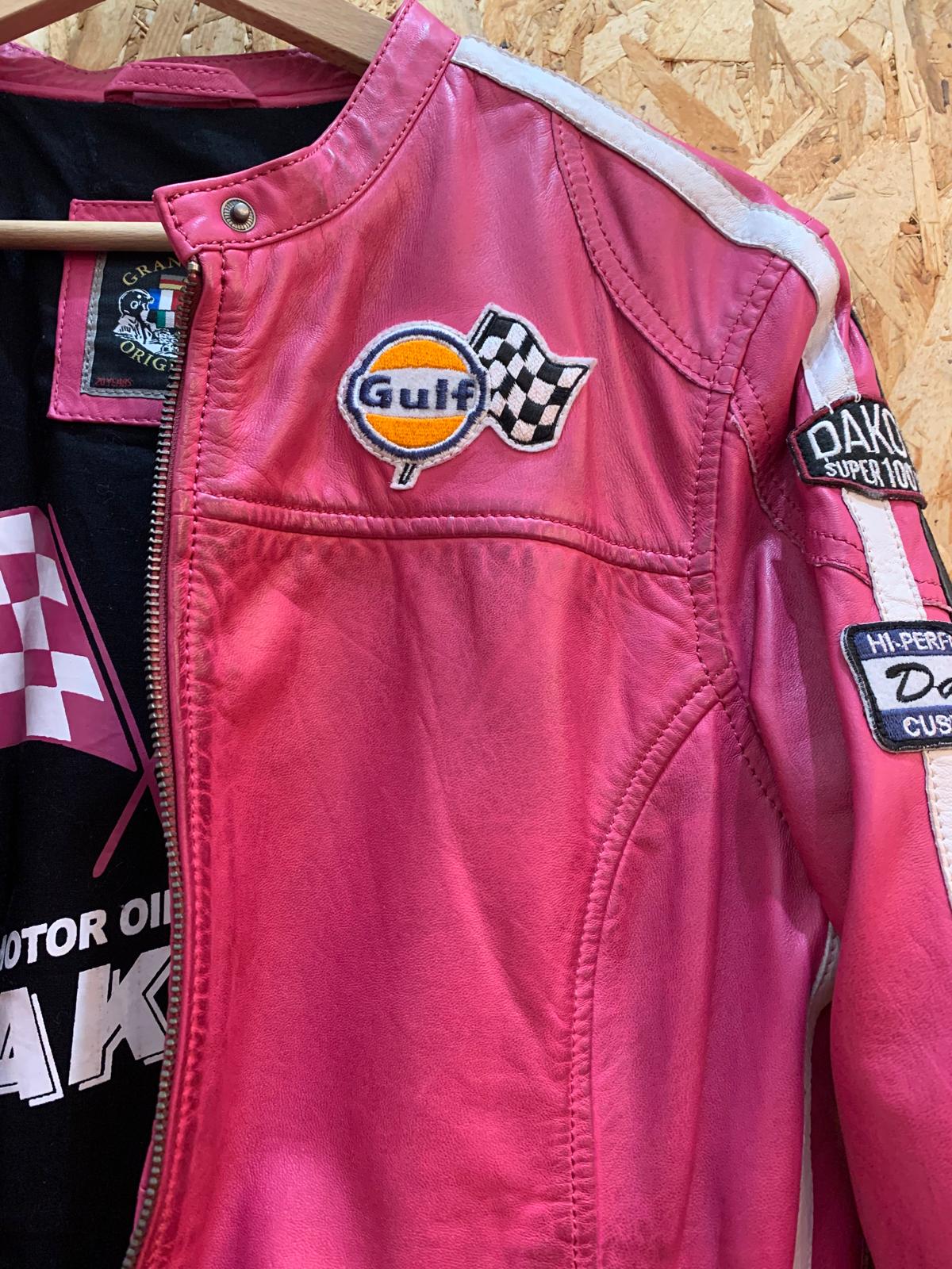 Giacca in pelle Lady Dakota Gulf fucsia