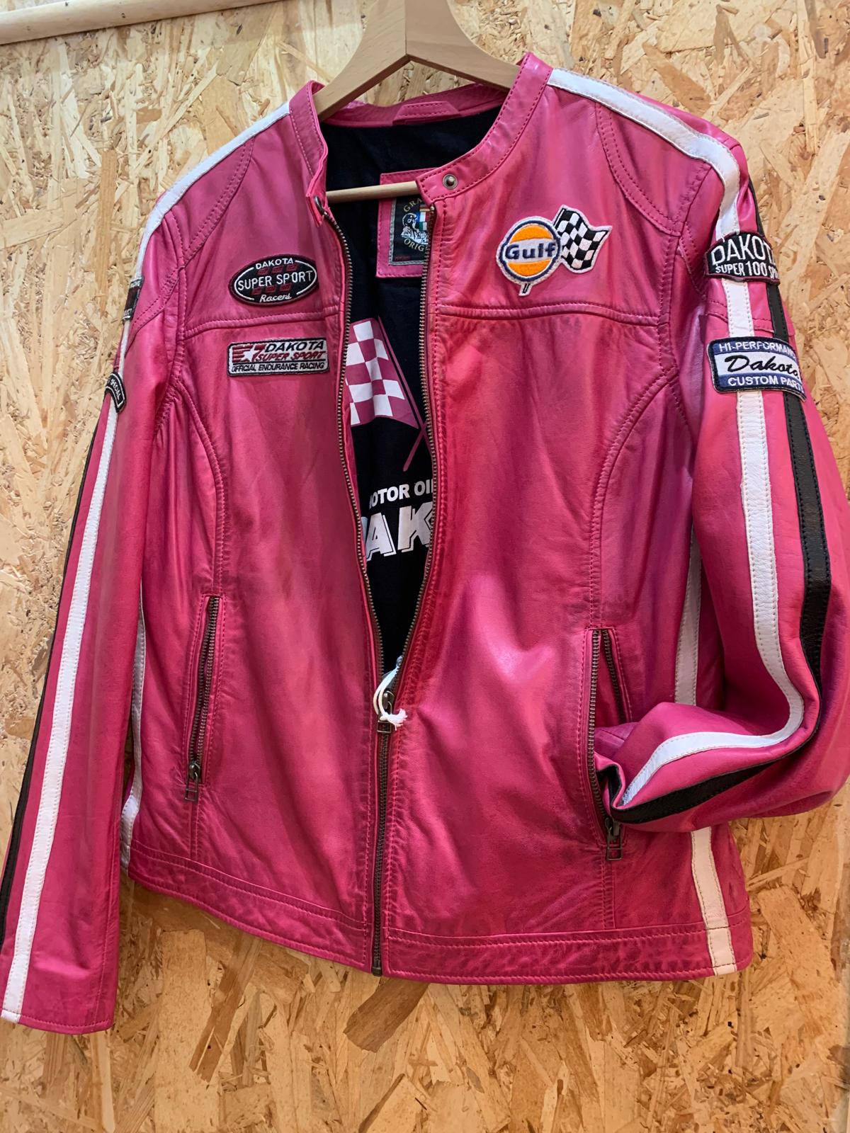 Giacca in pelle Lady Dakota Gulf fucsia