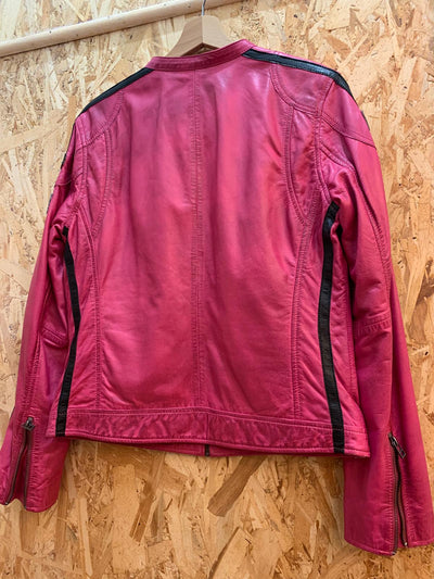 Giacca in pelle Lady Dakota Gulf fucsia