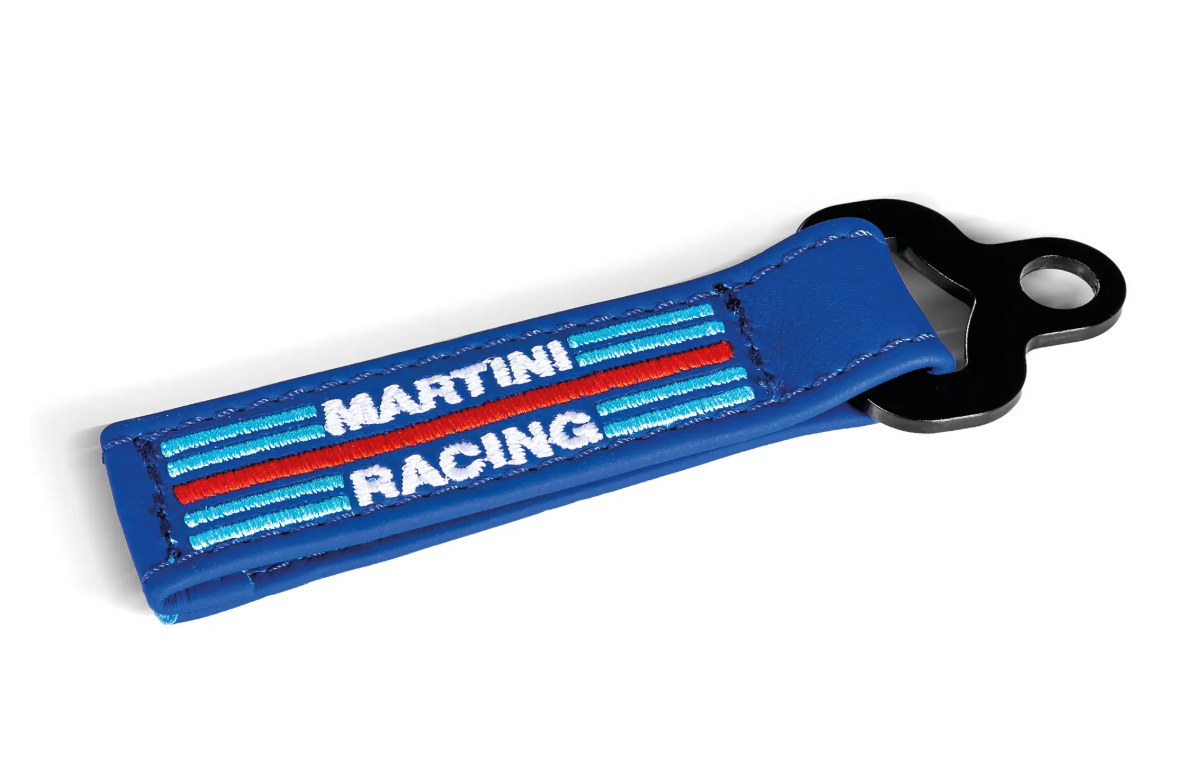 Portachiavi  Martini Racing in pelle azzurro