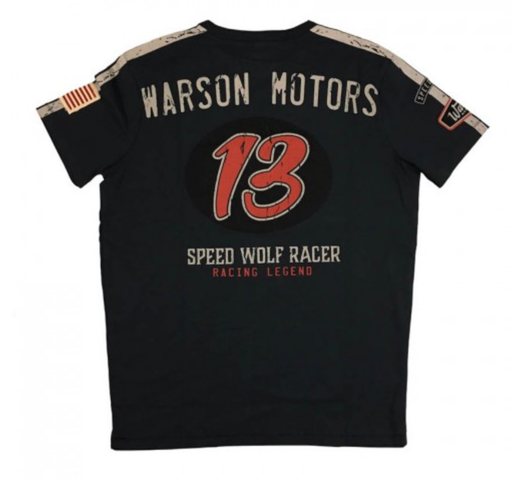 T-shirt Speed Wolf carbone Warson Motors