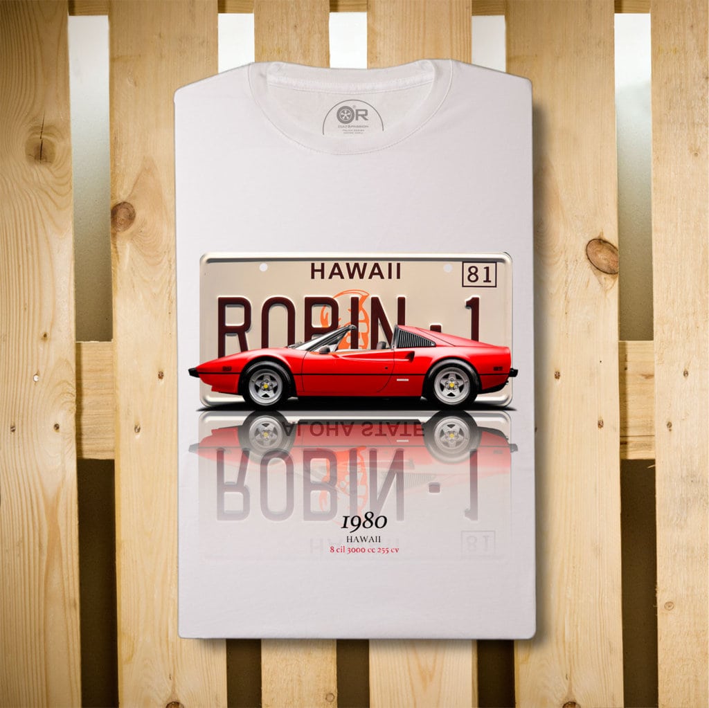 T-shirt 308 Hawaii bianca Original Race