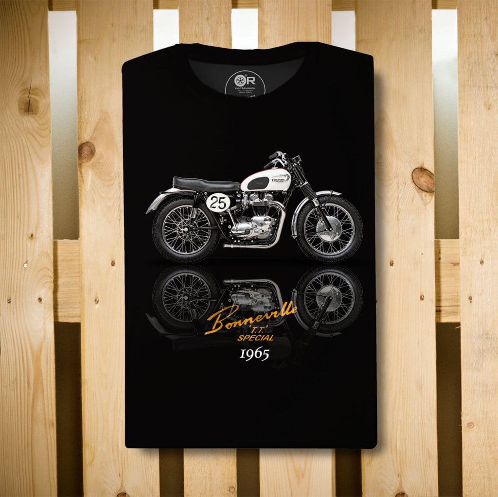 T-shirt Triumph Boneville TT  nera Original Race